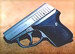 Seecamp LWS-25 .25ACP.  The first of the now ubiquitous modern pocket pistols, the Seecamp .25 was all-stainless steel, DAO, and had no sights.  It appeared around 1982 if memory serves, and mine was 