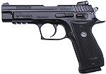 Sarsilmaz K2 .45ACP, 4,7" barrel, .40oz, 14+1 capacity.  In my opinion this pistol is more ergonomic and shoots better than either the CZ97b or the EAA Witness .45 auto, and holds more ammunition.  Wh