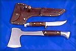 I found this Western hunting knife and hatchet set at a gun show in less than pristine condition. A local knife maker restored the set for me.
