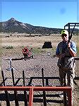 Dale at the NRA Whittington Center's "Five-Stand" shotgun field in early October 2013.  Red River Peak is in the background.