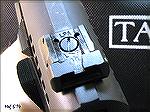 Top view of the fully adjustable and clearly marked LPA adjustable combat rear sight on my .38 Super Witness Elite Match.