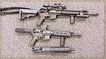 AR-15 builds. The one in the middle is legal. 