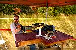 Eric Freburg getting ready to do some long range shooting with a tactical bullpup sniper rifle in a recent match held at the 2014 Bullpup Convention in Park City, Kentucky.  Post a message to Eric for