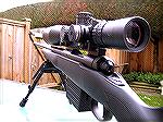 This is the superb Nightforce NXS 5.5-22x56mm rifle scope.  I have added the level bubble upper ring and accompanying angle degree indicator.  I have zeroed the rifle to 200 yards. With the 20moa base