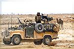 An RAF Regiment patrol in an armed Land Rover, Khandahar airfield, Afghanistan 2010.
The RAF Reg't is a highly trained ground force with a specific defence role.  They are held in esteem even by the 
