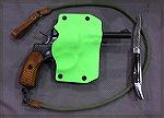 Nagant Revolver in custom Neon Green Kydex