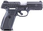 The Ruger 9E is the basic model of the Ruger SR9. It comes only in black, but has everything your need in a rugged duty pistol and nothing you don't need.