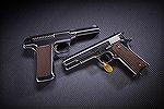Here are the ACTUAL pistols used in the 1911 Pistol trials for the US Army, the Savage, and the Colt. 