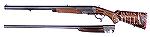 ARMY & NAVY SINGLE SHOT JONES UNDERLEVER FOUR BORE SHOTGUN WITH NEW RIFLE BARREL BY J. J. PERODEAU.SN 13356. (ca 1892) Cal. 4 Bore. Original 36&Prime; smooth bore bbl is engraved &ldquo;Army & Navy C.