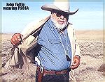 John Taffin with his Mernickle Holster for carrying his Single Action Revolvers.