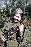 I ran across this photo inline and it turned out to be posted on a Russian wallpaper site.  She is the cutest sniper of the Great Patriotic War I may have ever seen.  I don't need to tell you military