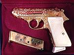 Gold plated, engraved PPK