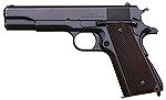 Singer M1911A1 from WWII.  Part of a 500 pistol educational order, this documented pistol was given to Captain Robert Gibby in 1947 by his father-in-law, Charles Turner Willard, Chief Metallurgist for