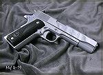 Iver Johnson .38 Super with high polish flats and medium polish rounds. Hard Chrome, which is very hard and should both last and be highly rust resistant for decades to come. The stocks are actually d