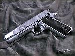 Iver Johnson .38 Super with high polish flats and medium polish rounds. Hard Chrome, which is very hard and should both last and be highly rust resistant for decades to come. The stocks are actually d