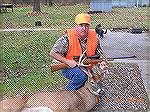 Forum member Kim Foster a few years ago with a nice buck taken on or near his land in SW Missouri.  Winchester model 70 in .270 Winchester that I glass-bedded.