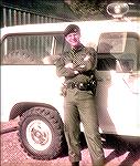 Me in front of a Ford Bronco we used as patrol vehicles on at NORAD Cheyenne Mountain, the US-Canadian joint command base in Colorado during the early 1980s.  For a short, unfortunate time, we carried