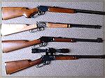 These are my Lever Action  22 Rifles. From the top they are, Marlin Golden 39A, Browning, Henry and Winchester 9422M
