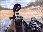 91/30 Mosin Sniper view behind the scope. 