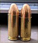9x21 is on the left. 9x19 is on the right.  Cartridge OAL is the same. The 9mm parabellum will chamber in a 9x21barrel. Shoots just fine as well. 