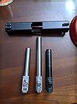 Here are some of the barrels I have for the Glock 20. 
Standard 10mm Glock barrel.
40 S&W conversion barrel from LoneWolf.
.38 Super conversion barrel (6inch)
I have 2 other 10mm barrels one is th