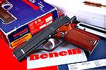 Classic single-action, single stack, hammer-fired Benelli chassis pistol in 9mm.