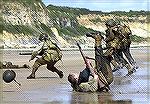 fighting on beach