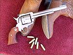My Ruger Blackhawk, chambered in .45 Colt. I always enjoy taking this fine single-action revolver to the range.